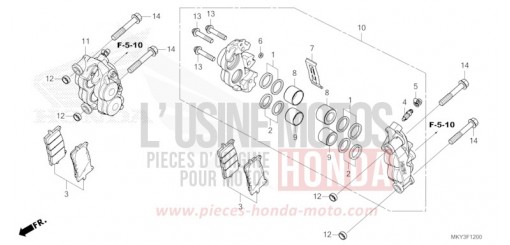 ETRIER DE FREIN AVANT CBR650RAN de 2022